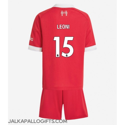 Liverpool Giovanni Leoni #15 Koti Peliasu Lasten 2025-26 Lyhythihainen (+ Lyhyet housut)